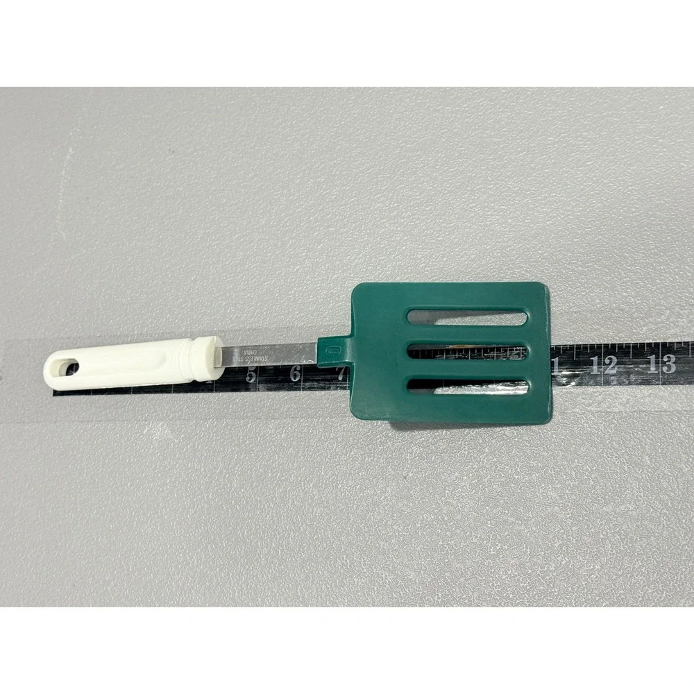 VTG Spatula Turner Green White Kitchen Utensil Stainless Steel Nylon small